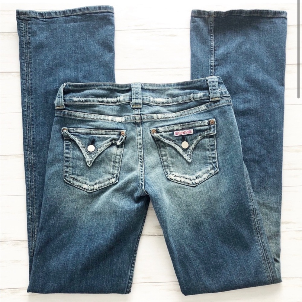 Hudson Wide Leg Distressed Flare SZ 32